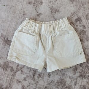 Easy Peasy Girls White Paperbag Waist Shorts 100% Cotton 3T